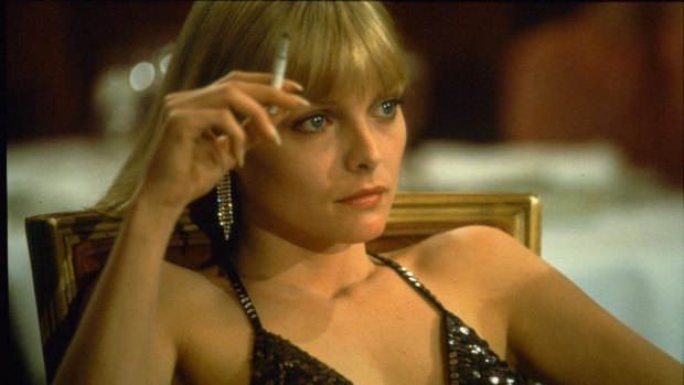 Breakthrough role: Michelle Pfeiffer in Brian de Palma's masterpiece Scarface.