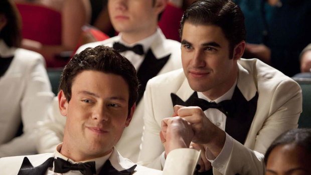 Cory Monteith, left, and Darren Criss in a scene from Glee.