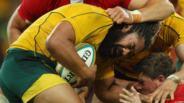 Tatafu Polota-Nau is known as a hard-hitting ball carrier for Australia. 