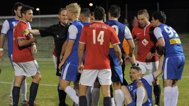 Canberra FC and Canberra Olympic are battling for the league title.