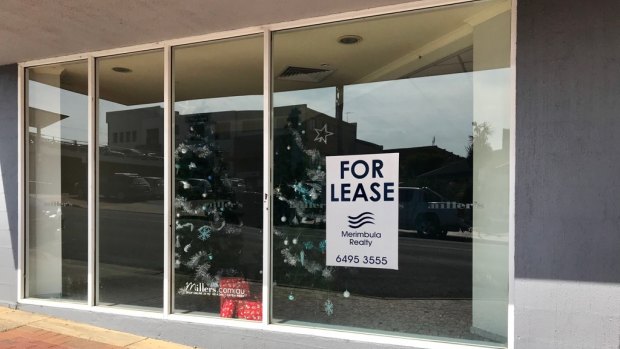 An empty shopfront in Merimbula, NSW.