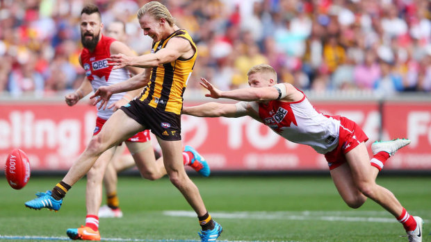 Off the pace: The Swans insist Hannebery will soon produce the performances expected of him.