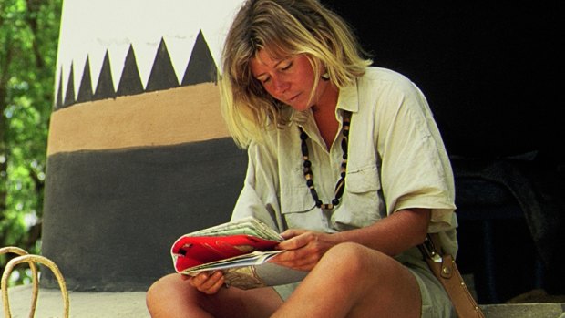 Former environmental activist Lucy Farmer in Africa in the 1990s.