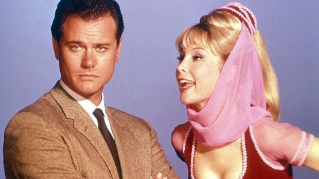 Barbara Eden as Jeannie, with Larry Hagman.