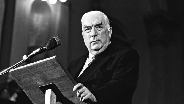 Robert Menzies pictured in 1965.