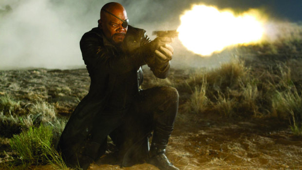 Samuel L. Jackson as Nick Fury.