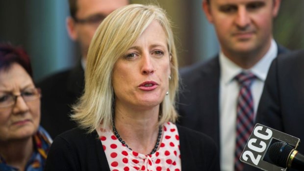 A "deeply disappointed" Katy Gallagher flagged her intention to return to public life.