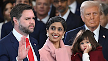 WASHINGTON, DC - JANUARY 20:  J.D. Vance is sworn in as U.S. vice president as his wife Usha Vance and family and President Donald Trump look on in the U.S. Capitol Rotunda on January 20, 2025 in Washington, DC. Donald Trump takes office for his second term as the 47th president of the United States. (Photo by Saul Loeb - Pool/Getty Images)