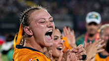 Maddison Levi of Australia reacts after victory in the final.