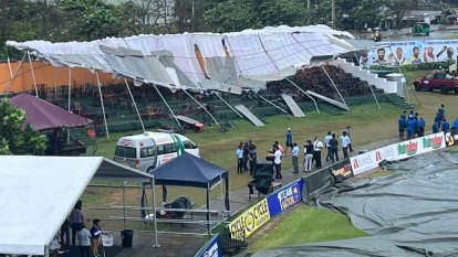 Sri Lanka v Australia LIVE updates: Temporary grandstand collapses as play set to resume in Galle