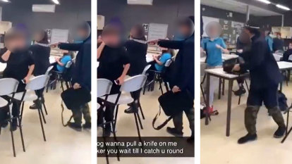 Perth student pulls out knife in classroom over umbrella spat