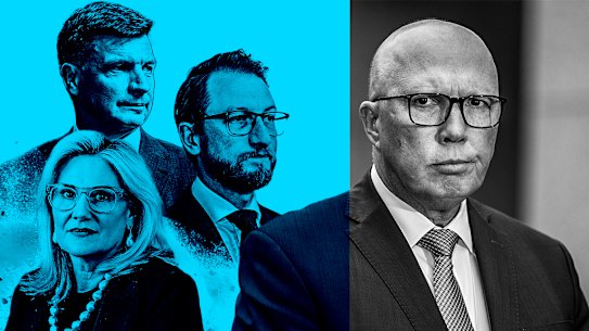 Angus Taylor, James Paterson, Hollie Hughes, Peter Dutton.