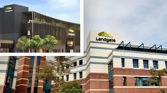 The Landgate building in Midland, with an artist’s impression of Georgiou’s refurbishment inset.