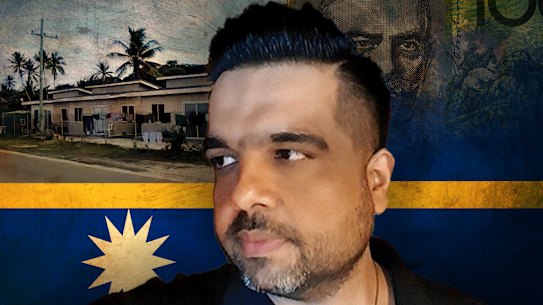 Mozammil Gulamabbas Bhojani and the Anabar Pond Hotel in Nauru, one of the facilities run by Radiance International. 