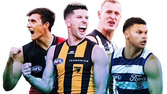 Sam Weideman, Luke Breust, Nathan Kreuger, and Brandan Parfitt.