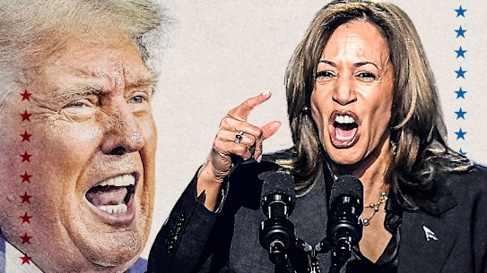 Donald Trump and Kamala Harris