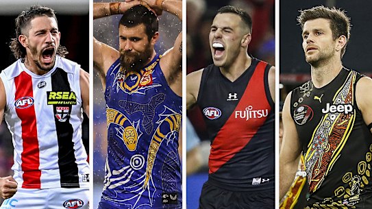 Ben Long, Josh Kennedy, Alec Waterman, Trent Cotchin.