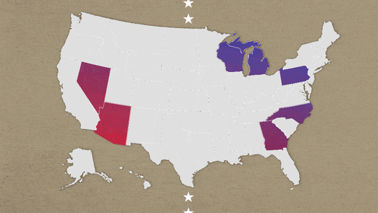 The seven key states to watch this US election.