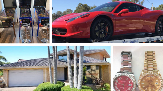 Some of the assets seized in WA under the CCC’s unexplained wealth powers.
