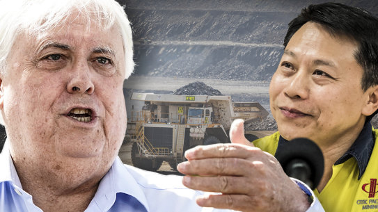 Clive Palmer’s Mineralogy will clash over CITIC’s $18 billion Sino Iron project in WA’s Pilbara, with CITIC Pacific ceo Chen Zeng.