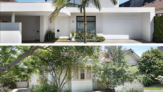 Before and after of a Brighton home.