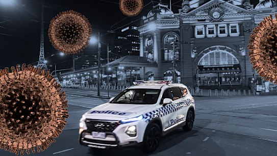 Melbourne will turn into a ghost town after dark under the city's new curfew.