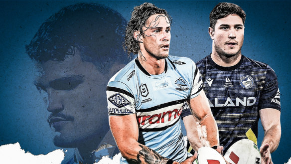 NSW halfback options Nicho Hynes and Mitchell Moses after Nathan Cleary’s injury.