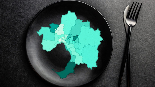 See the spending changes in your area as cash-strapped Melburnians ditch dining out and movies