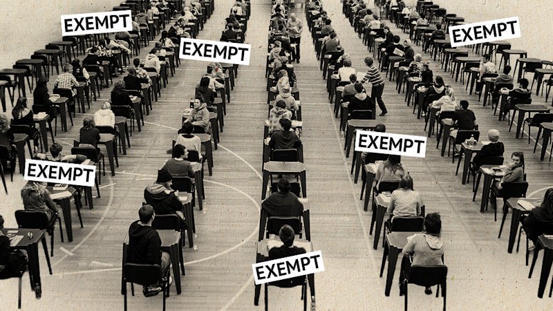 The most common reason for special exemptions in VCE exams