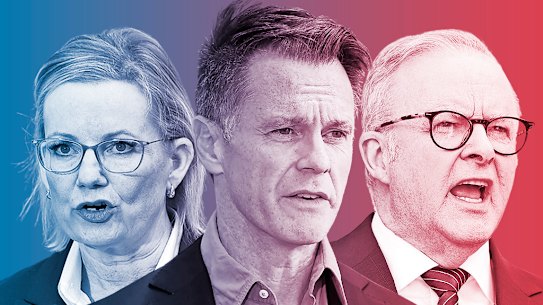 Sussan Ley, Chris Minns and Anthony Albanese