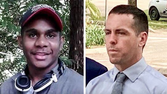 Kumanjayi Walker (left) and Zachary Rolfe.