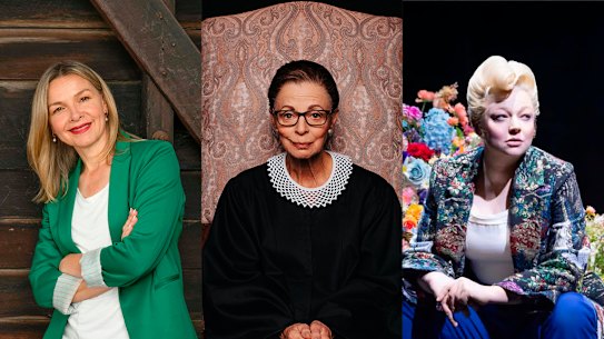 The actors leading STC’s box office fortunes: L-R Justine Clarke, Heather Mitchell and Sarah Snook.  