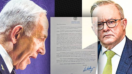 Benjamin Netanyahu sent a letter to Anthony Albanese.
