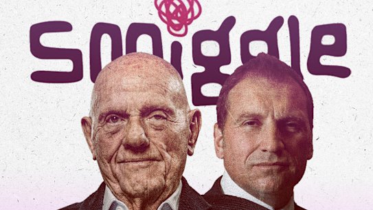 Solomon Lew (left) and former Smiggle CEO John Cheston.