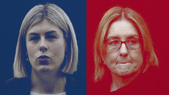 Jess Wilson (left) and Jacinta Allan.