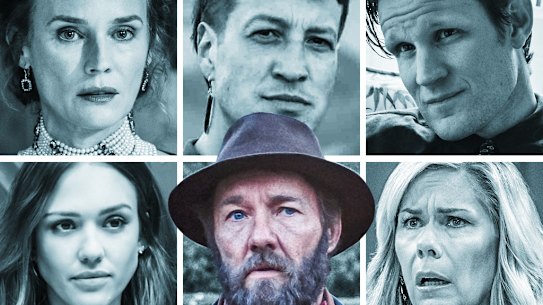 What to stream this week (clockwise from top left): The Seduction; Marlon Williams: Ngā Ao E Rua – Two Worlds; The Death of Bunny Munro; Leanne Morgan: Unspeakable Things; Train Dreams; and LA’s Finest. 