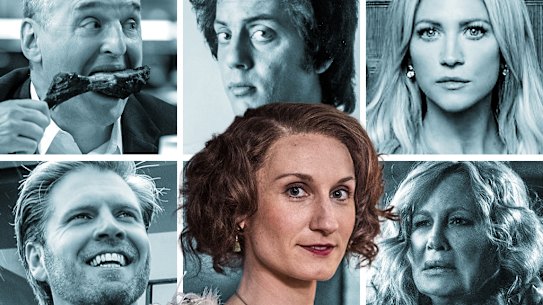 What to stream this week (clockwise from bottom left) : Sold! Who Broke the Australian Dream?; Somebody Feed Phil; Billy Joel: And So it Goes; The Hunting Wives; Riff Raff; and Outrageous.