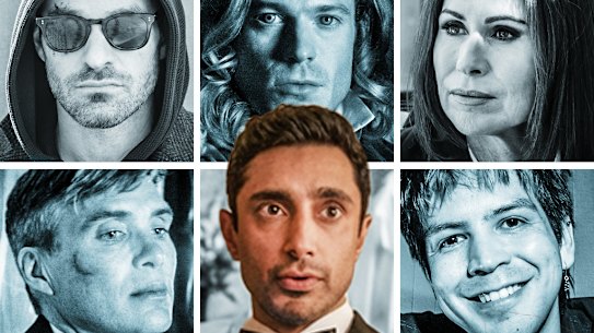 What to stream this week (clockwise from top left): Daredevil: Born Again; Interview with the Vampire; The Borderline; Colour Theories with Julio Torres; Bait; and Peaky Blinders: The Immortal Man.