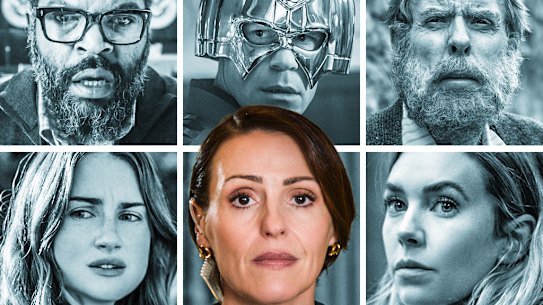 What to stream this week (clockwise from top left): War of the Worlds; Peacemaker; Death Valley; Night Always Comes; Hostage; and The Twisted Tale of Amanda Knox.