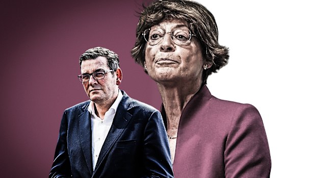 Former premier Daniel Andrews, left, and Ombudsman Deborah Glass.