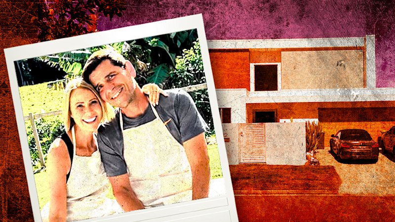 A husband lay dead outside his lavish home. Then a desperate text was sent