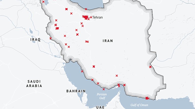 Where the US struck, where Iran struck, and how Ali Khamenei was killed