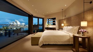 The Park Hyatt’s Sydney Suite has a balcony with views of both the harbour bridge and the Opera House.
