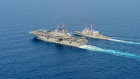 US Navy ships in the South China Sea.
