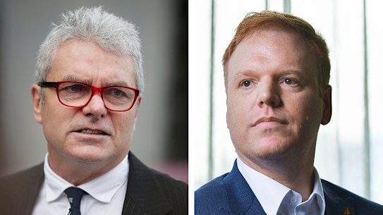 David McBride (left), who went to the ABC to expose alleged war crimes in Afghanistan, and Richard Boyle (right) who blew the whistle about wrongdoing at the Tax Office.