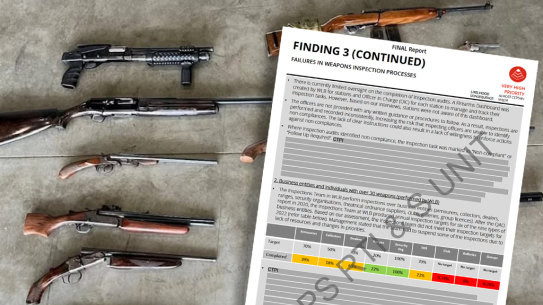 An internal audit has criticised the Queensland Police Service for failing to deal with problems in its weapons licensing branch.