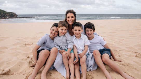 Genevieve Muir with her sons.