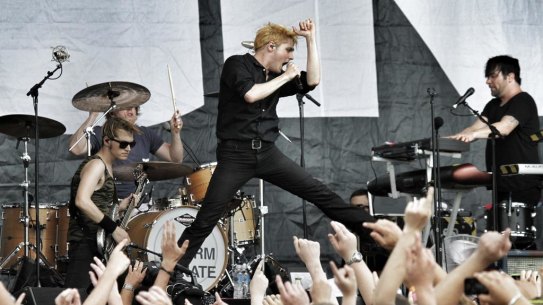 My Chemical Romance, on stage in Melbourne in 2012.