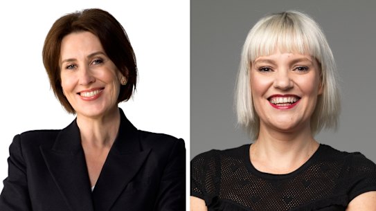ABC radio hosts Virginia Trioli and Jacinta Parsons.