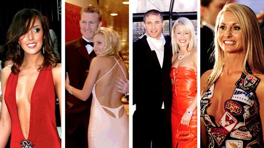 Rebecca Judd, Tania Buckley, Sarita Stella and Fiona Mills on the Brownlow red carpet.
